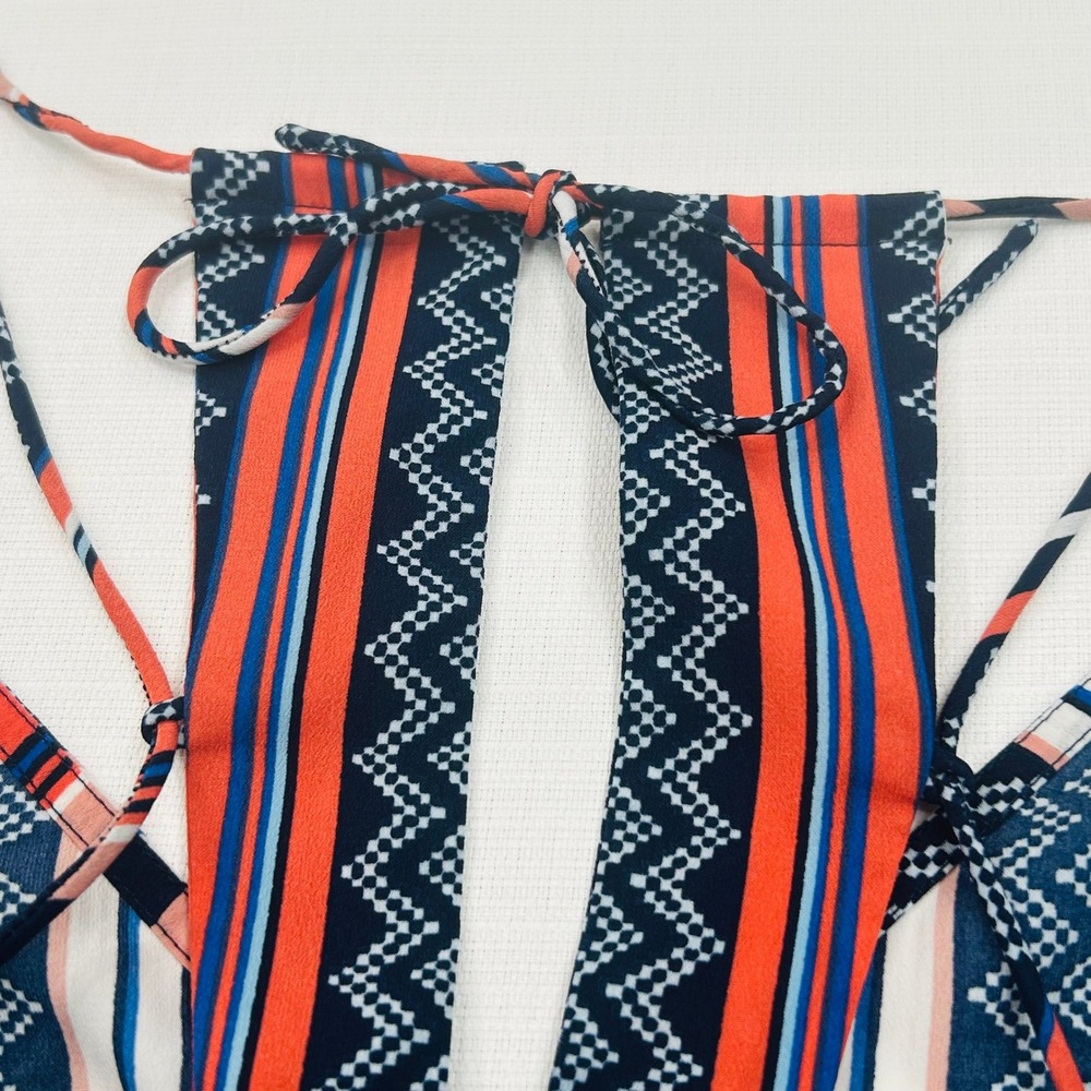 Abercrombie Fitch Strappy Shift Dress S Boho Geometric Summer Flowy Beach Y2K - Picture 10 of 12